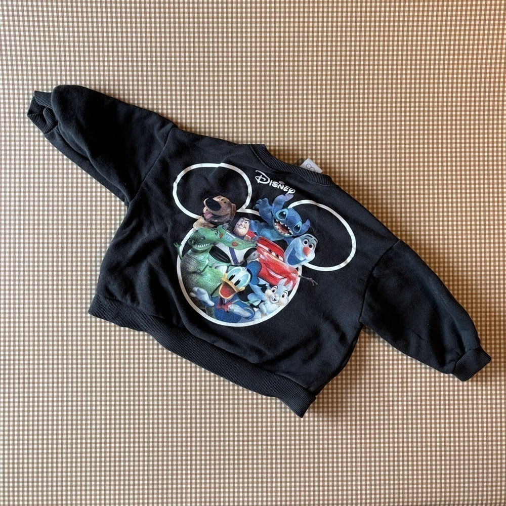 Zara Disney 100 Years of Wonder pullover baby sweatshirt. Olaf-Donald-Stitch-Rex